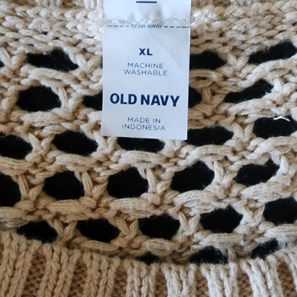 Old Navy Open-Knit Scoop Neck Sweater - Cream - Picture 4 of 4